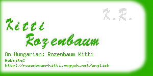 kitti rozenbaum business card